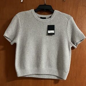 NWT ATM Cropped Short Sleeve Sweater
